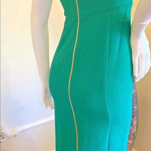 ROLAND MOURET Emerald-green Crêpe Dress US SIZE 2 - Picture 6 of 12